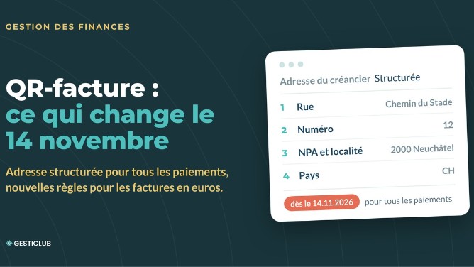 QR-facture : ce qui change le 14 novembre 2026 pour les clubs et leurs membres